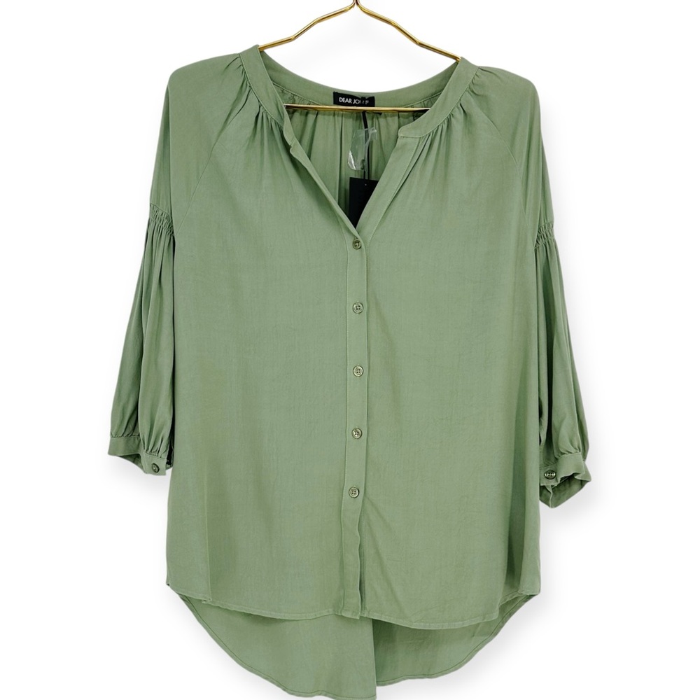 DEAR JOHN NWT size XS AUDREY BALLOON SLEEVE TOP Cottagecore‎ boho western